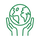 Planet hands icon