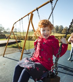 Girl on swing